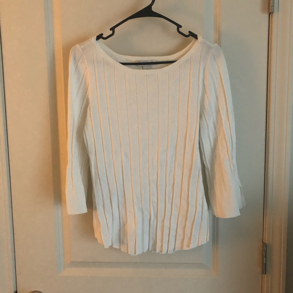 White House Black Market White Blouse